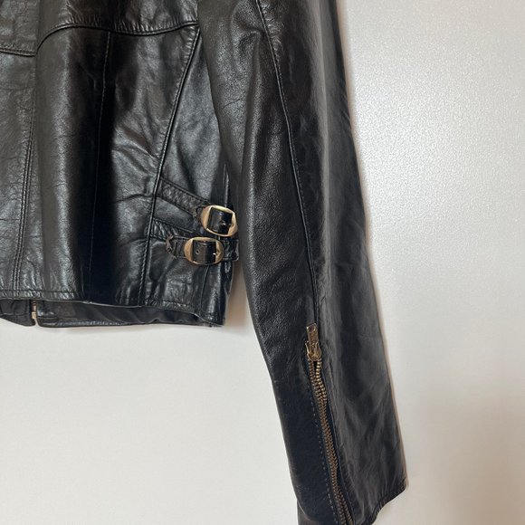 Vintage Opera Black Leather Jacket - Picture 8 of 11